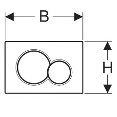 Кнопка смыва Geberit SIGMA 24.6х1.3х16.4 для инсталляции, пластик, цвет Черный (115.770.DW.5)