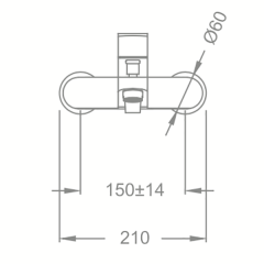 Смеситель для ванны Schein Track 471KS /Z8003020PT