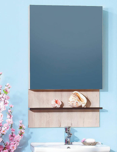 Зеркальный шкаф Бриклаер Карибы 60 4620750416102 Дуб кантри Венге