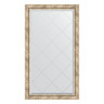 Зеркало настенное с гравировкой EVOFORM в багетной раме прованс с плетением, 73х128 см, BY 4220