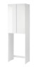 Шкаф Бриклаер Хелена над стиральной машинкой Высокий белый глянец