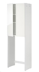 Шкаф Бриклаер Хелена над стиральной машинкой Высокий белый глянец