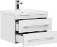 Тумба с раковиной Aquanet Верона NEW 58 белый (подвесная 2 ящика)