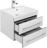 Тумба с раковиной Aquanet Верона NEW 58 белый (подвесная 2 ящика)