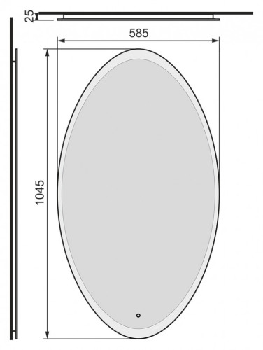 Зеркало Raval Moon 60 с подсветкой