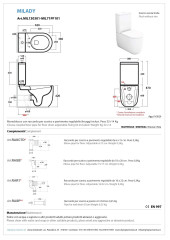 Olympia Milady, напольный безободковый унитаз моноблок 64x37 см, цвет коричневый матовый