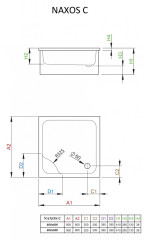 Акриловый поддон для душа Radaway Naxos C 80x80x41