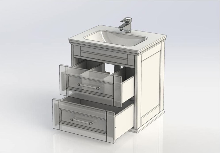 Тумба под раковину Aquanet Бостон 60 ясень