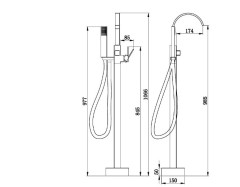 Смеситель для отдельностоящей ванны BOCH MANN BM7775 Resia