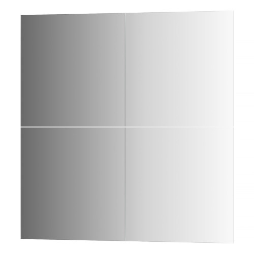 Зеркальная плитка - комплект 4 шт квадрат 30х30 см; серебро Reflective EVOFORM BY 1410