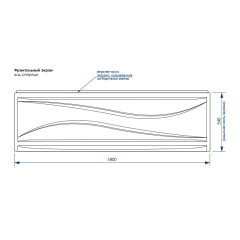 Экран для ванны Loranto GRANBY 180