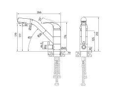 Смеситель для кухни Paulmark HESSEN, бежевый, He213017-328, Paulmark