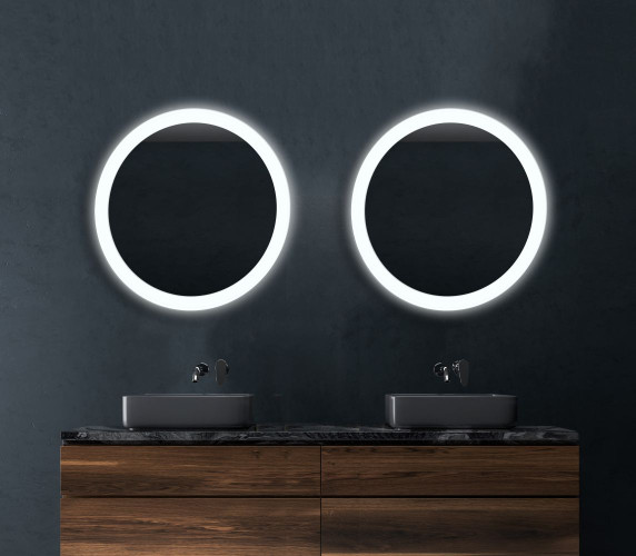 Xpertials LUMIX, круглое зеркало 90 см, LED свет, вкл/выкл с диммером