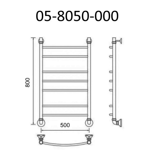 Полотенцесушитель водяной ВИД 5 80х50, Маргроид
