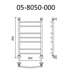 Полотенцесушитель водяной ВИД 5 80х50, Маргроид