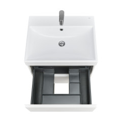 Тумба под раковину Roca Ona 600 подвесная, 2 ящика, белый матовый (A857613509)