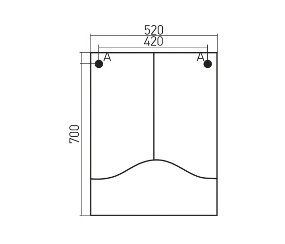 Зеркало-шкаф навесной без подсветки MIXLINE Мадлен-52 (529467)