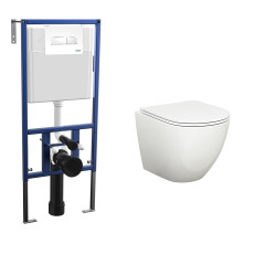 Комплект унитаза Bauedge BL0001 с инсталляцией Nova NV4501 и кнопкой Nova NV7320