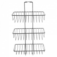 Полка прямая трехъярусная с крючком Milardo , проволока стальная (015W03HM44)