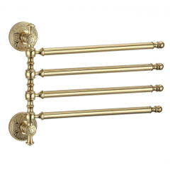 Держатель для полотенец поворотный (4-ой) S-005804B Savol золото