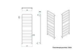 Электрический полотенцесушитель Grota Solido 527х1200