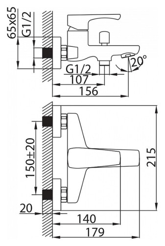 Смеситель Milardo Labrador LABSB00M02