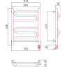 Электрический полотенцесушитель Сунержа Элегия 600х500