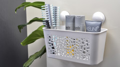 Полочка прямоугольная Fixsen Grampus одноэтажная, пластик, белая (GR-7085)