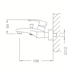 Смеситель для ванны Schein Whirl 42205/8035020