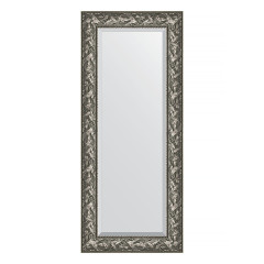 Зеркало настенное с фацетом EVOFORM в багетной раме Византия серебро, 59х139 см, BY 3520