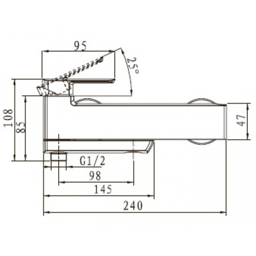Смеситель для ванны с душем KAISER Saga (53022)