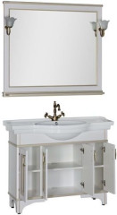 Мебель для ванной Aquanet Валенса 110 белый краколет/золото