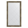 Зеркало настенное с гравировкой EVOFORM в багетной раме старое дерево с плетением, 73х128 см, BY 4221