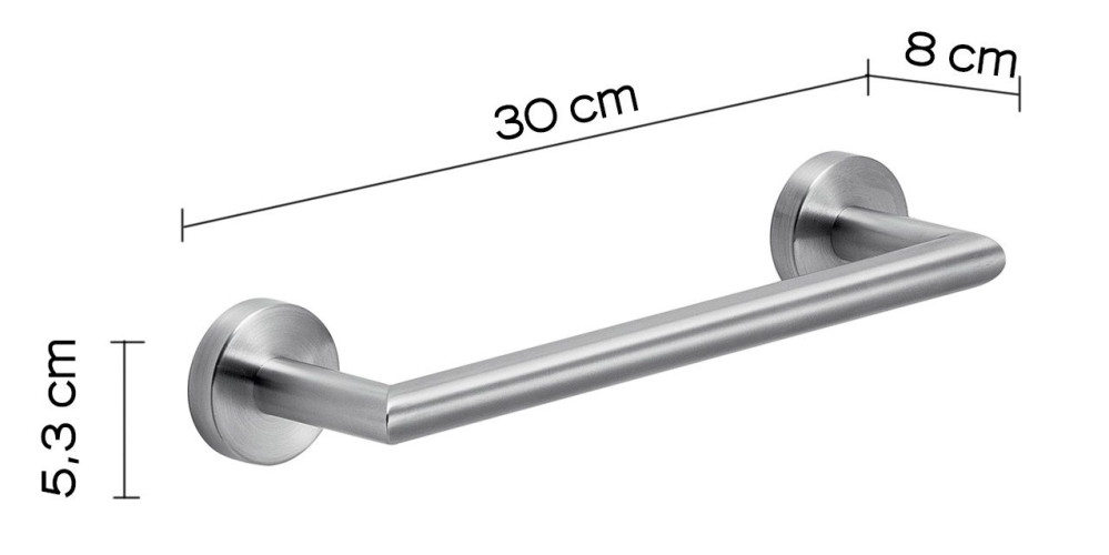 Gedy Project, полотенцедержатель, длина 30 см, цвет зачищенный хром