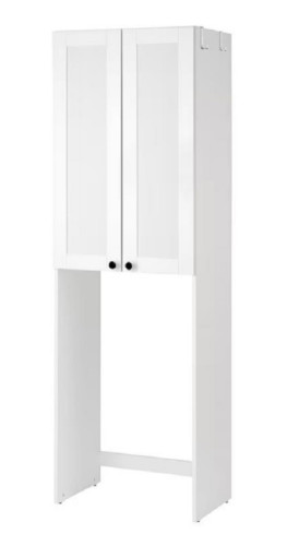 Шкаф Бриклаер Хелена над стиральной машинкой Рамочный белый