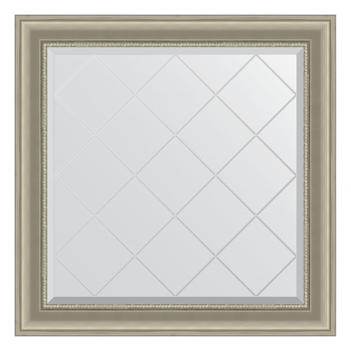 Зеркало настенное с гравировкой EVOFORM в багетной раме хамелеон, 86х86 см, BY 4321