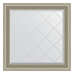 Зеркало настенное с гравировкой EVOFORM в багетной раме хамелеон, 86х86 см, BY 4321