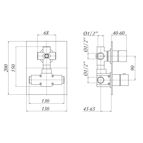 Смеситель для душа Migliore Kvant ML.KVT-2779.CR с термостатом