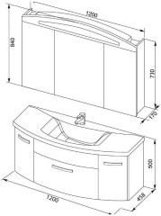 Мебель для ванной Aquanet Тренто 120 венге
