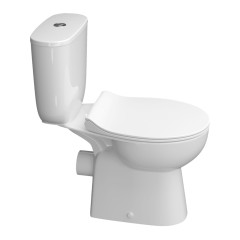 Унитаз-компакт КЕРАМИН Гольф R с сиденьем Slim микролифт, белый