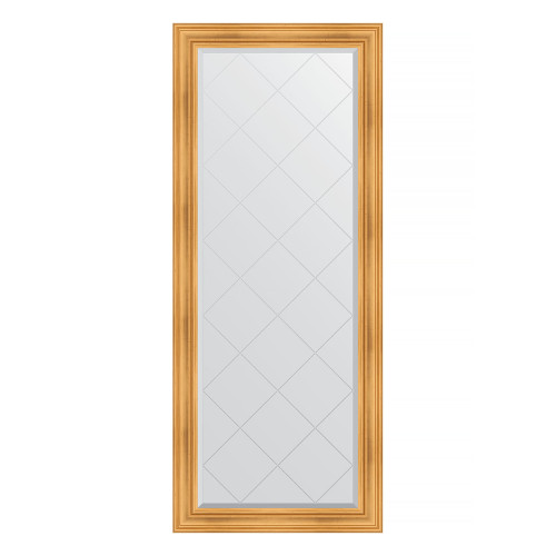 Зеркало напольное с гравировкой  EVOFORM  в багетной раме травленое золото, 84х204 см, BY 6327