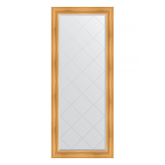 Зеркало напольное с гравировкой  EVOFORM  в багетной раме травленое золото, 84х204 см, BY 6327