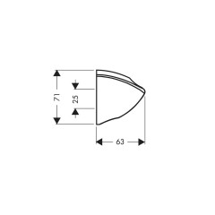 Держатель ручного душа Hansgrohe Porter C, хром (27521000)