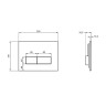 Кнопка смыва Ideal Standard 23х3.3х17 для инсталляции, пластик, цвет Хром (W3708AA)