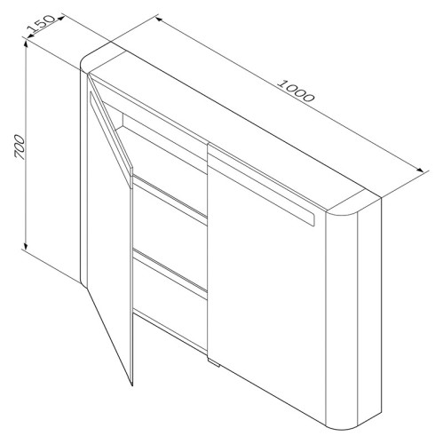 Зеркальный шкаф AM PM Sensation 100