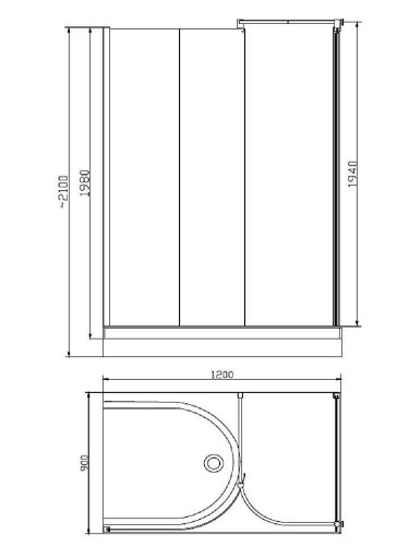 Душевое ограждение Victory Spa Kolorado 120x90