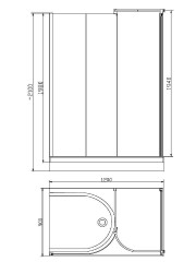 Душевое ограждение Victory Spa Kolorado 120x90