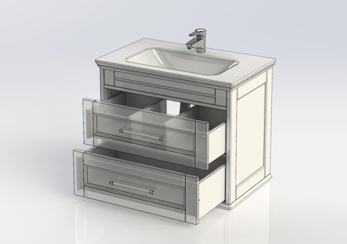 Тумба под раковину Aquanet Бостон 80 белый