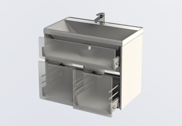 Тумба под раковину Aquanet Латина 80 белый