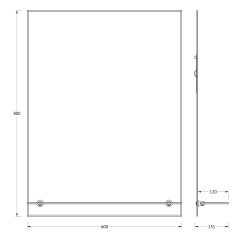 Зеркало настенное с фацетом и полочкой Attractive EVOFORM 60х80 см, BY 0506